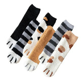 Chaussettes chaudes d'hiver pattes de chat - 6 couleurs