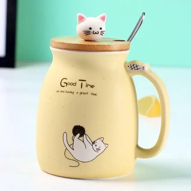 Mug en céramique 35cl maison chat leureuse de Créabisontine imprimé en  France