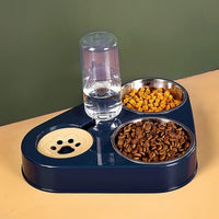 Gamelle pour chat 3 en 1 - Distributeur d'eau et bols pour la nourriture