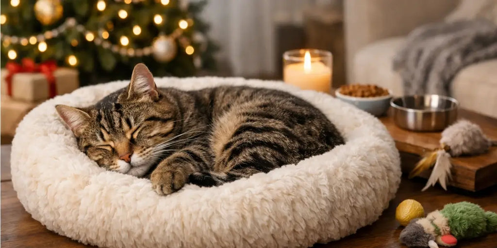 Après les fêtes : comment remettre ton chat dans une routine sereine (sommeil, repas, litière, jeu)