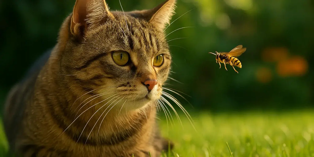 Les chats et les insectes : entre jeu, curiosité et danger en été