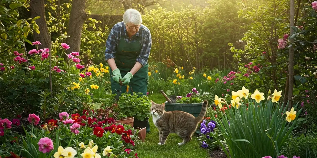 Jardinage et chat au printemps : Conseils sécurité pour votre félin adoré