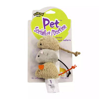 3 souris en peluche pour chat - Jouet interactif pour chat - Présentation