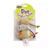 3 souris en peluche pour chat - Jouet interactif pour chat - Présentation