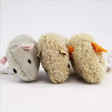 3 souris en peluche pour chat - Jouet interactif pour chat
