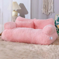 Présentation du canapé pour chat confortable et relaxant rose