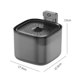 Fontaine à eau pour chats avec induction intelligente - Couleur noir - Dimensions