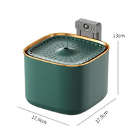 Fontaine à eau pour chats avec induction intelligente - Couleur vert - Dimensions