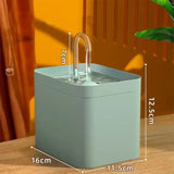Fontaine à eau pour chat silencieuse bleu ciel avec dimensions