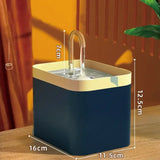 Fontaine à eau pour chat silencieuse bleu marine avec dimensions