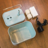 Composition : Fontaine en plastique, pompe, filtre et robinet