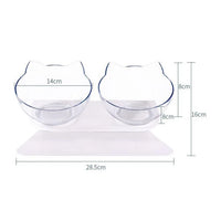 Dimensions de la gamelle inclinée pour chat - Bol orthopédique anti-vomissement
