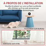 Jouet laser pour chat – Instructions d’installation : à poser sur une table ou à fixer sur une vitre grâce à la ventouse – Prévention contre les chutes – Au Paradis du Chat