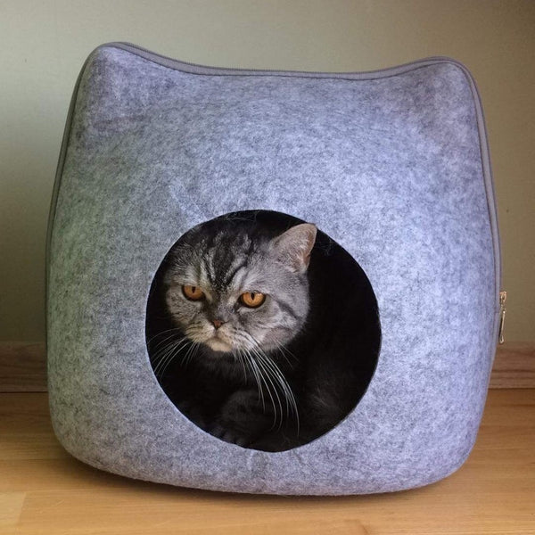 Cocon pour chat douillet et design - Grotte confortable et sécurisante