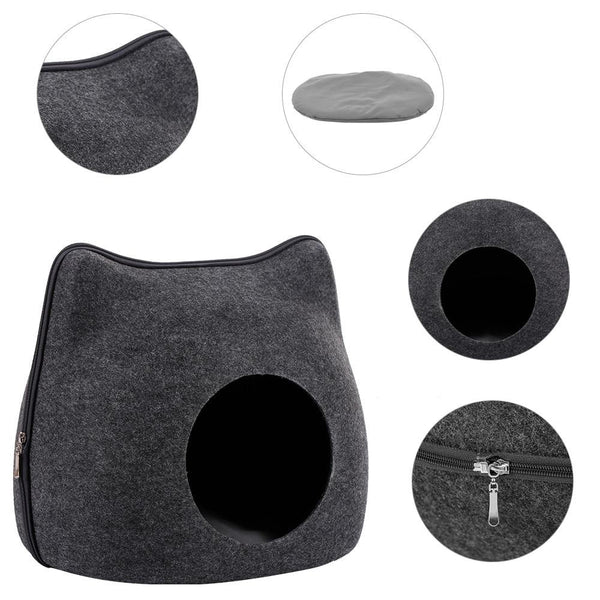 Cocon pour chat douillet et design - Grotte confortable et sécurisante