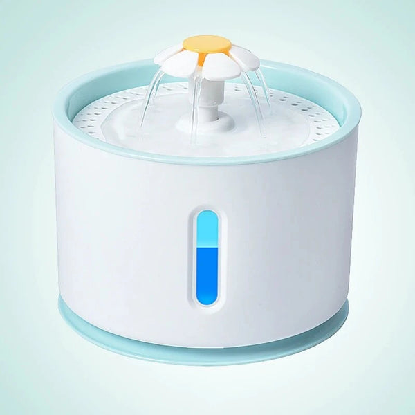 Présentation de notre fontaine à eau pour chat ronde faite de plastique alimentaire polypropylène