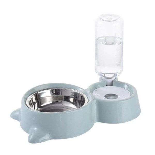Gamelle double fonction pour Chat - Croquettes et eau à disposition-Au Paradis Du Chat
