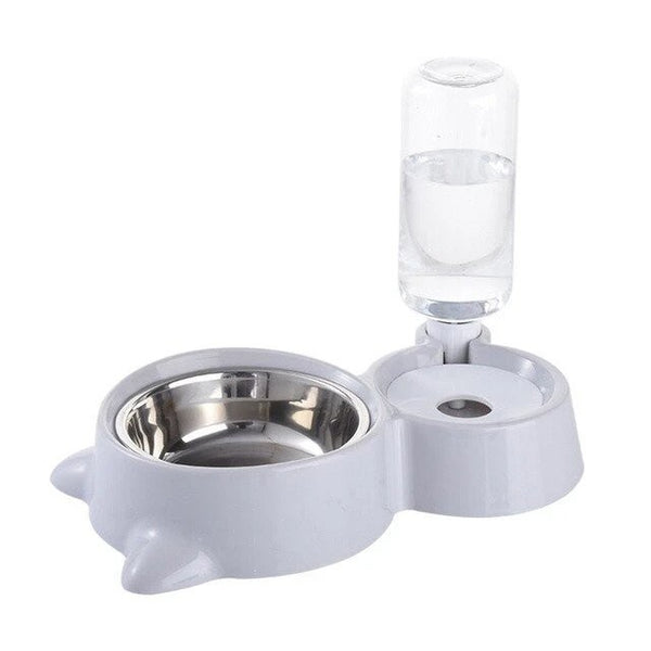 Gamelle double fonction pour Chat - Croquettes et eau à disposition-Au Paradis Du Chat