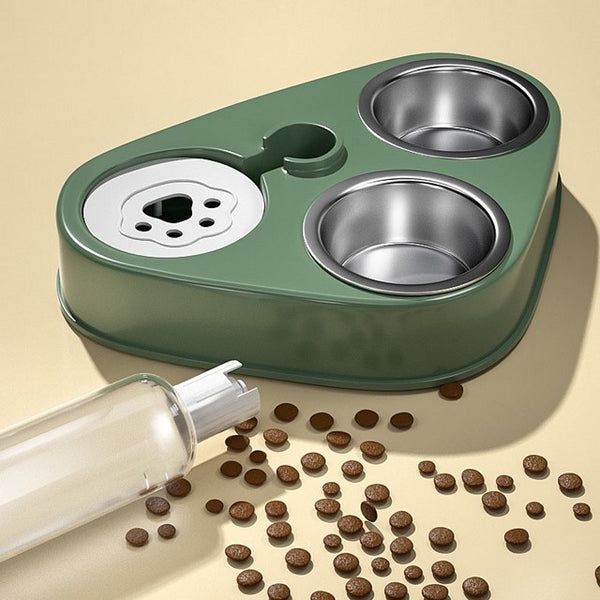 Gamelle pour chat 3 en 1 - Distributeur d'eau et bols pour la nourriture