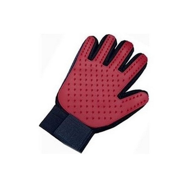 Gant de toilettage pour chat : Rouge / Main droite