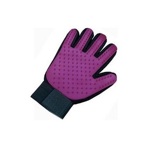 Gant de toilettage pour chat : Violet / Main droite