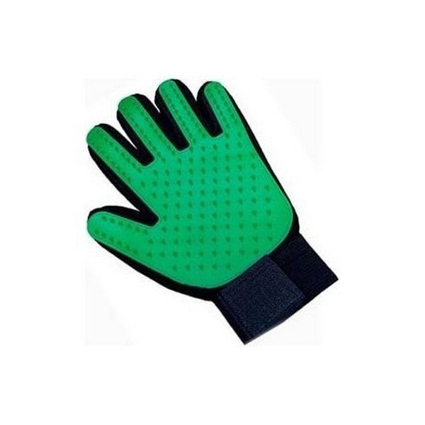 Gant de toilettage pour chat : Vert / Main gauche