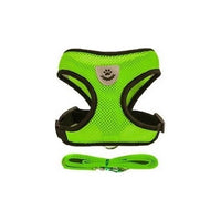 Harnais pour chat confortable et laisse - Vert