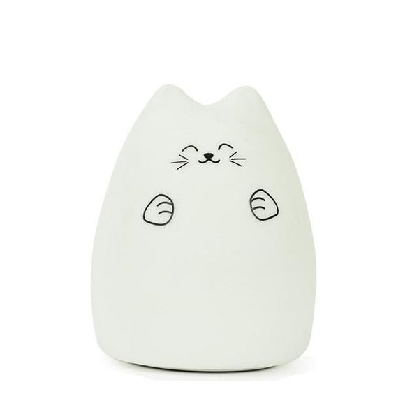 Lampe / Veilleuse Chat en silicone - LED 7 couleurs + Télécommande