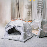 Lit à baldaquin pour Chat - Tente pliable avec Coussin doux et confortable