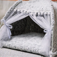 Lit à baldaquin pour Chat - Tente pliable avec Coussin doux et confortable