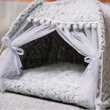 Lit à baldaquin pour Chat - Tente pliable avec Coussin doux et confortable