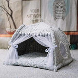 Lit à baldaquin pour Chat - Tente pliable avec Coussin doux et confortable