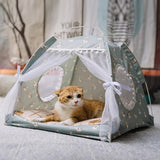 Lit à baldaquin pour Chat - Tente pliable avec Coussin doux et confortable