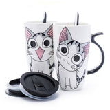 Mug / Thermo Chat Manga avec couvercle - Gardez vos boissons au chaud