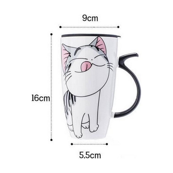 Mug / Thermo Chat Manga avec couvercle - Gardez vos boissons au chaud