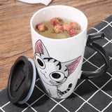 Mug / Thermo Chat Manga avec couvercle - Gardez vos boissons au chaud