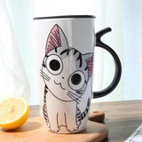 Mug / Thermo Chat Manga avec couvercle - Gardez vos boissons au chaud
