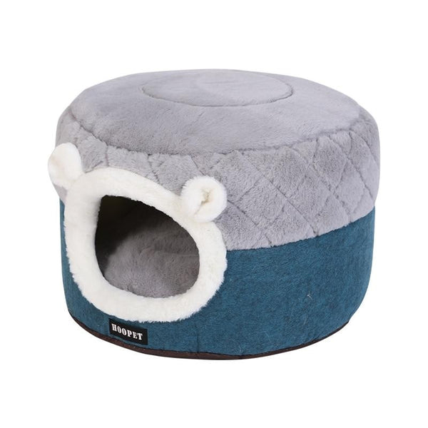 Niche douillette pour Chat - Lit en peluche 2 en 1 doux et confortable