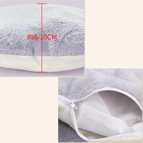 Niche douillette pour Chat - Lit en peluche 2 en 1 doux et confortable