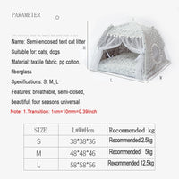 Lit à baldaquin pour Chat - Tente pliable avec Coussin doux et confortable