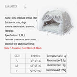 Lit à baldaquin pour Chat - Tente pliable avec Coussin doux et confortable