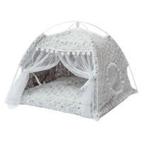 Lit à baldaquin pour Chat - Tente pliable avec Coussin doux et confortable