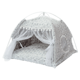Lit à baldaquin pour Chat - Tente pliable avec Coussin doux et confortable