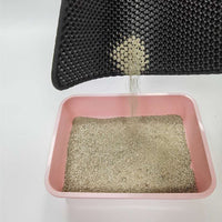 Grains de litière remis facilement dans la litière du chat.