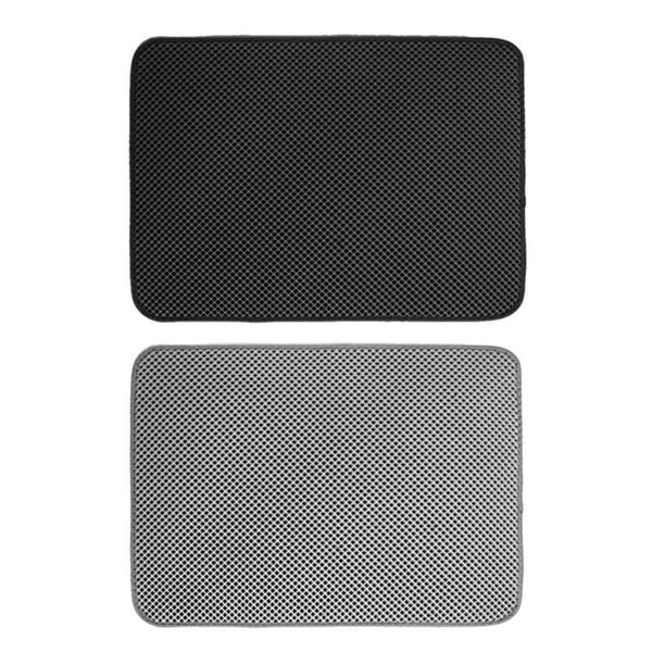 Notre tapis de litière pour chat est proposé en 2 couleurs : Noir et Gris.