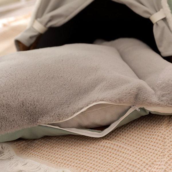 Housse détachable du coussin de la tente pour chat confortable