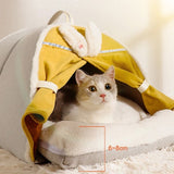 Tente pour chat confortable avec coussin douillet - Dimensions du coussin : épaisseur d'environ 7 cm